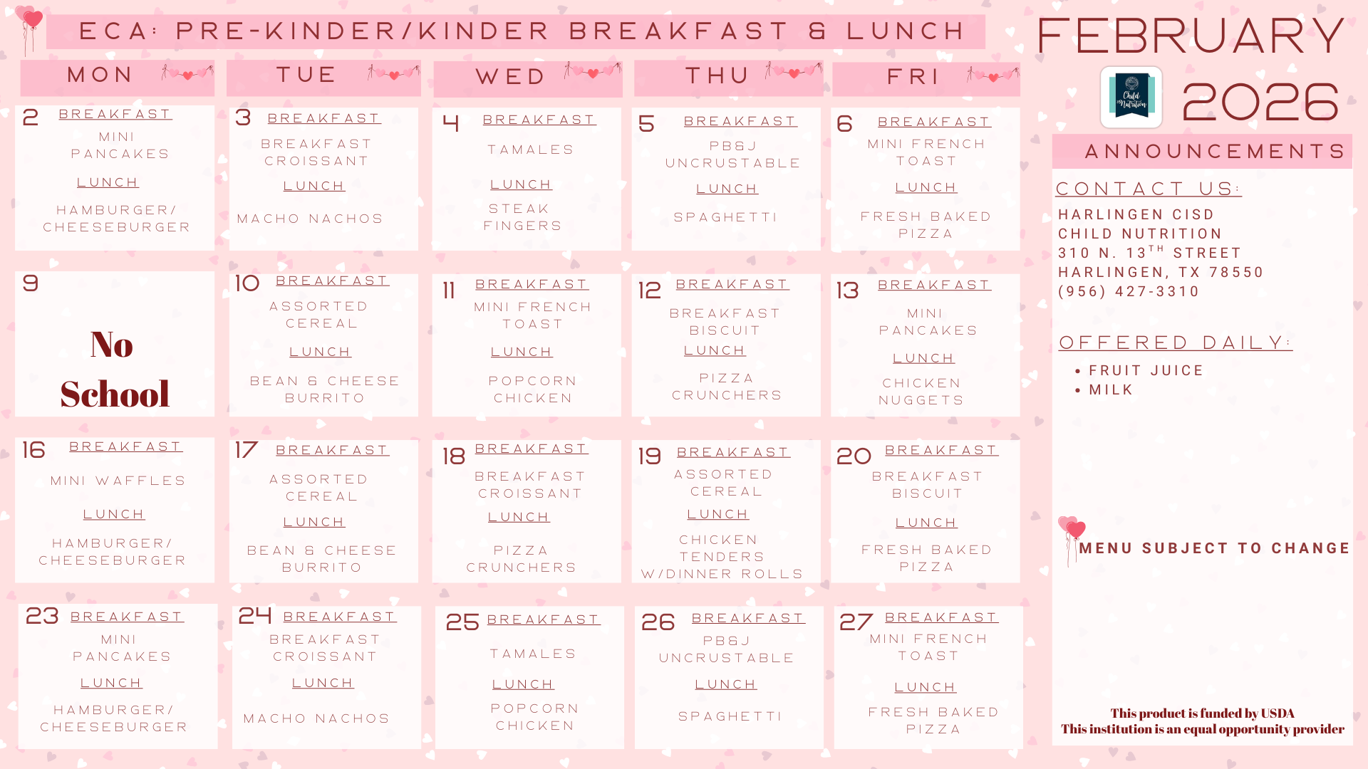 ECA Updated Menu 12/9/25